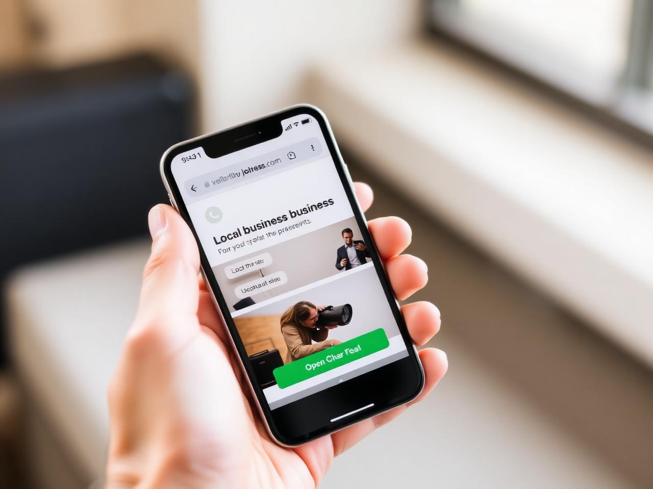 Cliente clicando no botão do WhatsApp dentro de um site